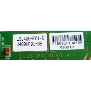 T-CON / SAMSUNG BN96-16448A / LJ94-15891H / S128CM4C4LV0.4 / SUSTITUTAS LJ94-15856G / 15891J / 15974F / 16584B / 16587C / BN95-00495A  / 496B / 497A / 497B / 498A / 498B / PANEL`S  LTJ400HF01-J / LSJ400HF01-S / J400HF01-08 / MODELOS UN40D6050TFXZA